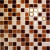 Мозаика стеклянная (327х327х4) СВ513 шоколадный микс (Elada Mosaic, Китай)