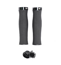 Ручки 00-170473 на руль H217 OneSideLock 130мм резиновые c 1 фиксатором эргономичные черные