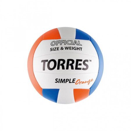Мяч волейбольный TORRES Beach Sand Orange V30125 размер 5, синтетическая кожа