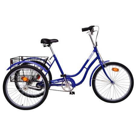 Велосипед трехколесный AIST Cargo 1.0 1 скорость синий ( 24")