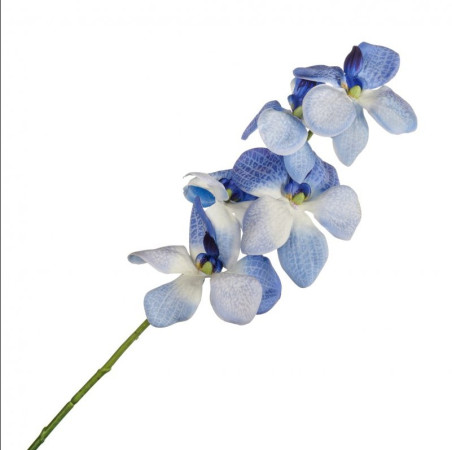 Ветка Орхидея Ванда 56см сине-голубой
