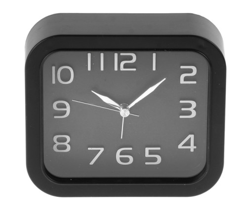 Часы-будильник 11х12см черный 1037720