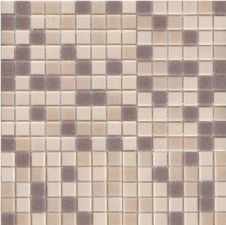 Мозаика стеклянная (327х327х4) МСD001 бело-персиковый (Elada Mosaic, Китай)