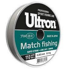 Леска ULTRON Match Fishing 0,203мм 5 0кг 100м светло-голубая