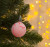 Украшение новогоднее световое Елочный шар узоры краской 5см светло-розовый
