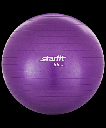 Мяч гимнастический STARFIT GB-101 55 см, цвет-фиолетовый, антивзрыв 1/10