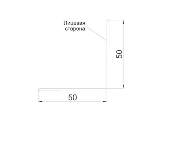 Уголок внутренний л/к 50х50х1250 белый