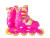 Коньки роликовые раздвижные Ridex Wing Pink, алюминиевая рама размер М/34-37