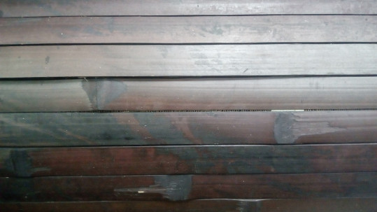 Полотно бамбуковое ламели 17мм "Черепаха темный шоколад" (0,9м)