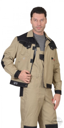 Куртка Вест-Ворк бежевый/чёрный размер 52-54/182-188