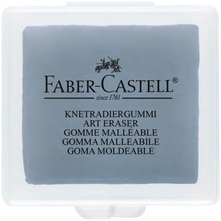 Ластик-клячка 40х35х10 мм Faber-Castel серый, пластиковый контейнер