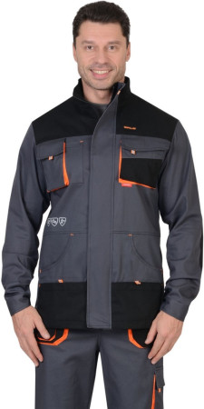 Куртка Манхеттен темно-серая/оранжевый/черный размер 52-54/170-176
