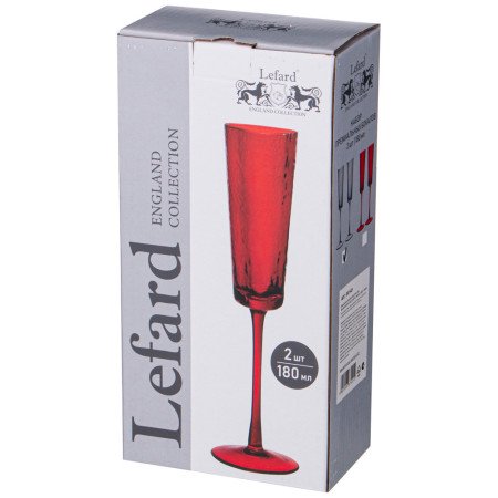 Набор бокалов для шампанского Lefard 2 шт 180 мл ROCKY RED 887-422