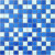 Мозаика стеклянная  (327х327х4) СВ021 бело-синий микс (Elada Mosaic, Китай) 