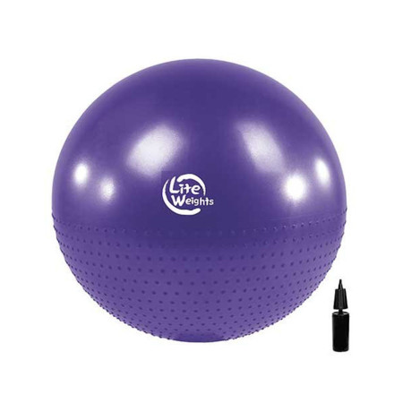 Мяч гимнастический массажный 75 см, с насосом, фиолетовый