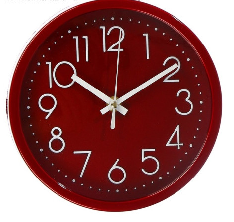 Часы настенные "Классика" 19,5см красный обод 2998041