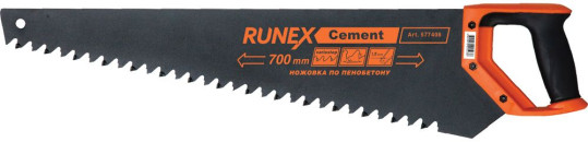Ножовка по пенобетону 700мм твердосплавные зубъя Runex Cement 577408