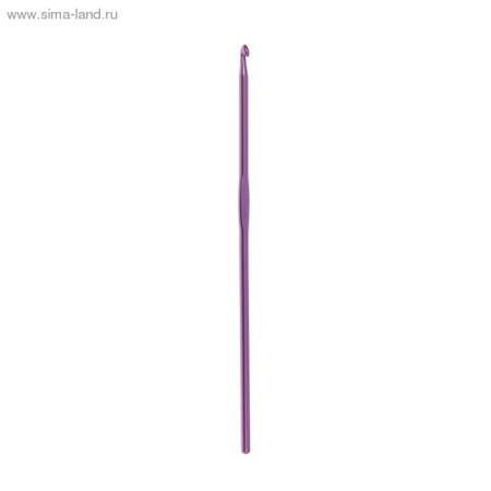 Крючок вязальный 3,5 мм 15 см цвет фиолетовый 1215374