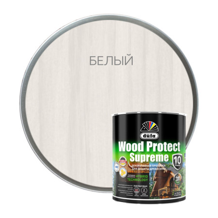 Пропитка высокопрочная Wood Protect SUPREME (0,75 мл) белый Dufa