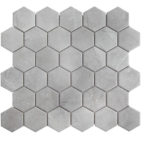 Мозаика (27,1х28,2) Hexagon small Marble Grey Matt (PMMT82457) (на сетке) (Starmosaic, Испания)