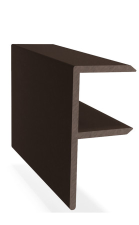 F-профиль для террасной доски SW, тёмно-коричневый (4000х65х30)