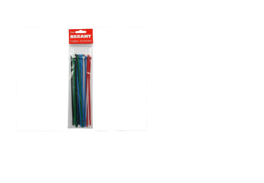 Хомут-стяжкa нeйлонoвая REXANT 100x2,5 мм цветная, упаковка 25 шт 07-0108-25