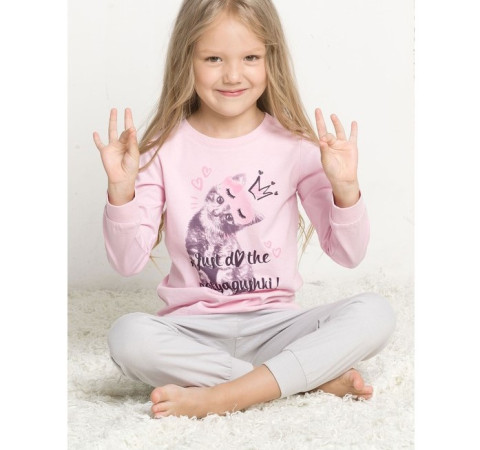 Пижама для девочки трикотаж рост 80-86 см Pelican розовая 3832788