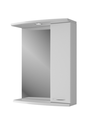 Зеркало со шкафчиком Ирис-60 с подсветкой (60х75х24)