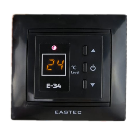 Терморегулятор EASTEC E 34 3,5 кВт черный встраиваемый 