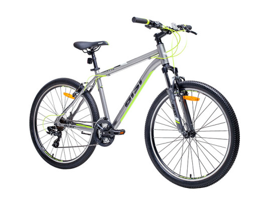 Велосипед горный Aist Rocky 1.0, 21 скорость, алюминий рама 21",черно-зеленый ( 26")