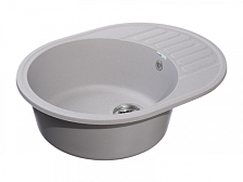 Мойка GranFest QUARZ чаша+крыло 617х480  (серый) арт GF-Z-58
