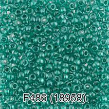 Бисер круглый 6 10/0 5 г Gamma бирюзовый (F486) Чехия