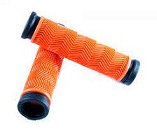 Ручки С127 на руль 3-462 резиновые 130мм антисокльз оранжево-черные CLARK`S