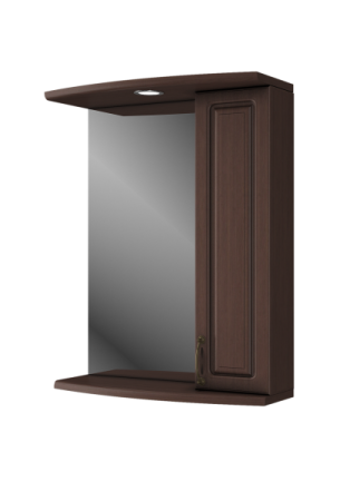 Зеркало со шкафчиком Классик-60 с подсветкой венге (60х75х24)