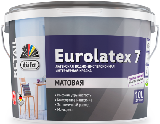 Краска ВД Eurolatex 7 (10л) Dufa Retail