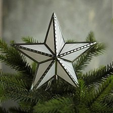 Фигура "Звезда серебряная ёлочная" 15Х15 см, пластик, 10 LED  2 метра провод 240V МУЛЬТИ 2332291