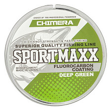 Леска CHIMERA SPORTMAXX Fluorocarbon Coating Deep Green 50 м, 0 25 мм цв  зеленый 306635