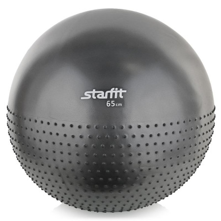 Мяч гимнастический полумассажный STARFIT GB-201 65 см, цвет-серый, антивзрыв 1/10