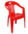 Кресло пластмассовое красное Комфорт-1 Стандарт
