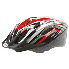 Шлем 5-731035 с сеточкой 11 отверстий 58-61 см черно-красно-белый VENTURA