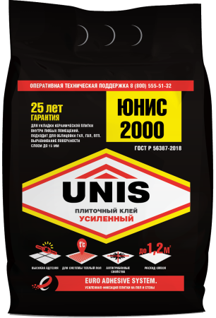 Клей плиточный Юнис-2000 (5кг)
