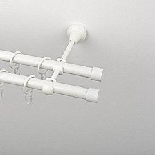 Карниз металлический гладкий d19 мм СМ-3293-2Р белый 1,6м