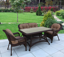 Набор мебели искусственный ротанг T130Br/LV520BB Brown/Beige