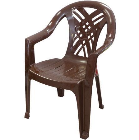 Кресло пластмассовое шоколадное Престиж-2 Стандарт