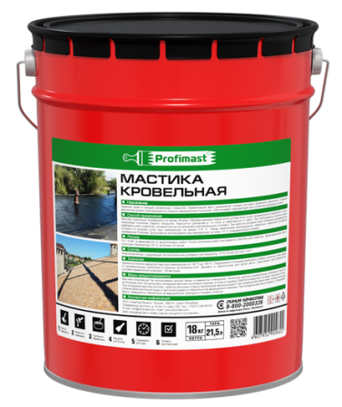 Мастика битумная кровельная (21,5л/18кг) Profimast