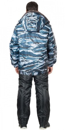 Куртка утепленная ПОЛЮС короткая КМФ Серый вихрь размер 60-62/182-188