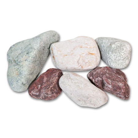 Камни для бани Микс Премиум (жадеит, кварц, яшма) (15кг)
