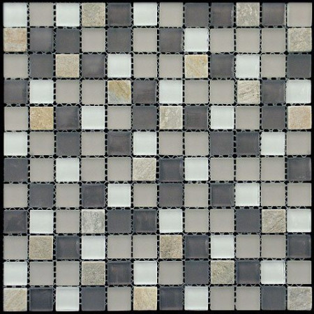 Мозаика микс (298х298) KBE-07 (FT-02-23) Mix Glass&Stone&Metall (Natural Mosaic, Китай)