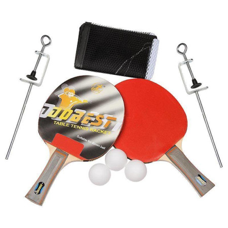 Набор для настольного тенниса DOBEST(2 ракетки+3 шарика+сетка+крепеж) BR33 0 звезд (РЛ)
