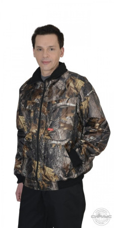 Куртка Пикник КМФ лес осенний ткань Оксфорд с флисом размер 44-46/170-176